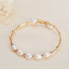 Freshwater Pearl Copper Tube Bangle Casual Elegant