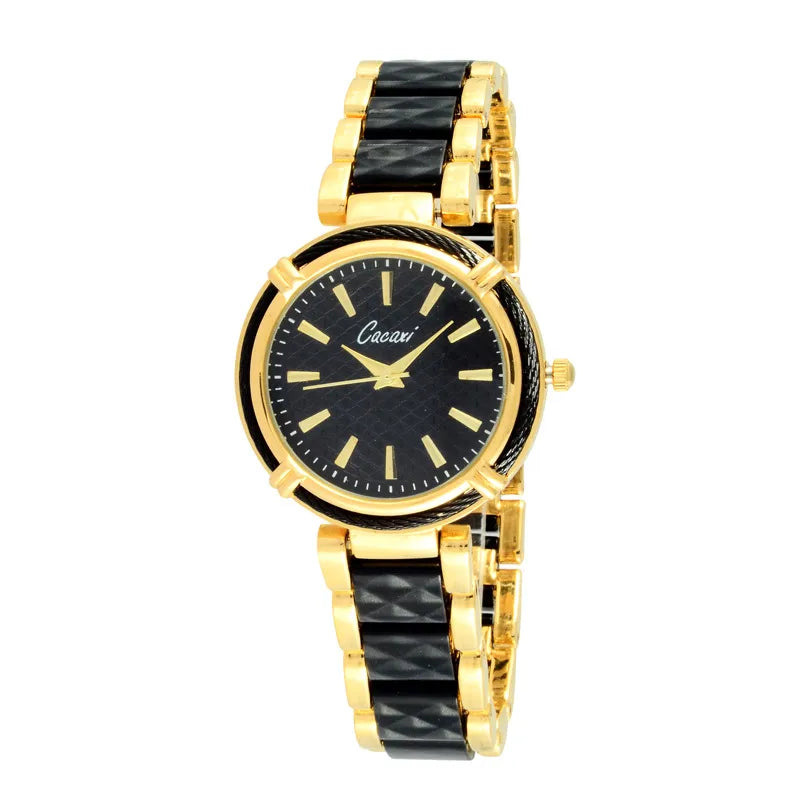 Simple Style Classic Style Solid Color Jewelry Buckle Quartz Watch