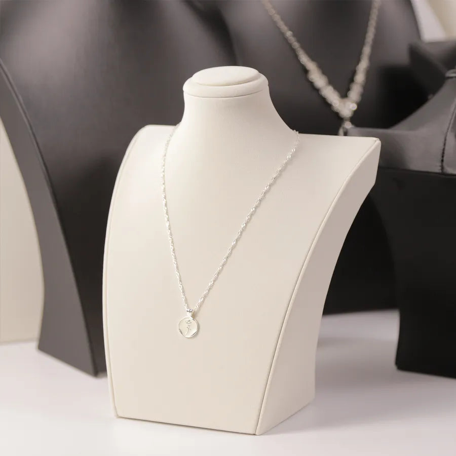 Jewelry Display Necklace Stand Matte Leather Portrait Neck Mannequin Display Window Ornament Accessory Premium Feeling