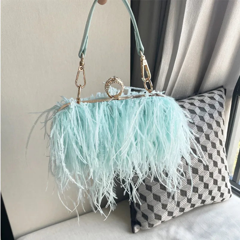 women's medium spring&summer plush fashion handbag