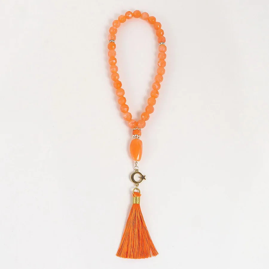 Classical Ethnic Style Round Tassel Arylic Alloy Wholesale Rosary
