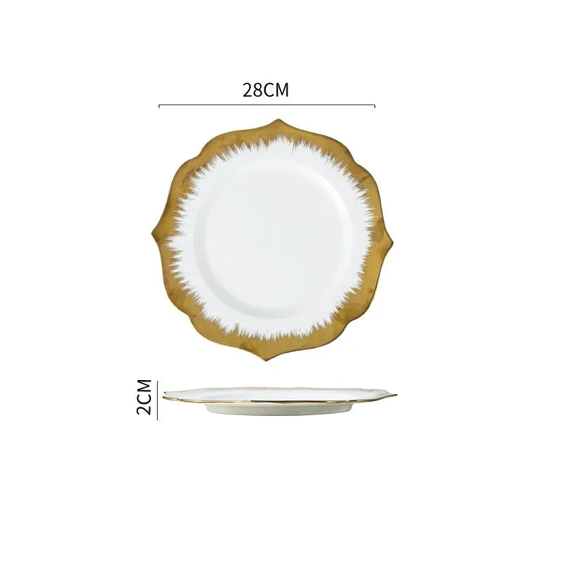 Elegant Stripe ceramics plate 1 Piece