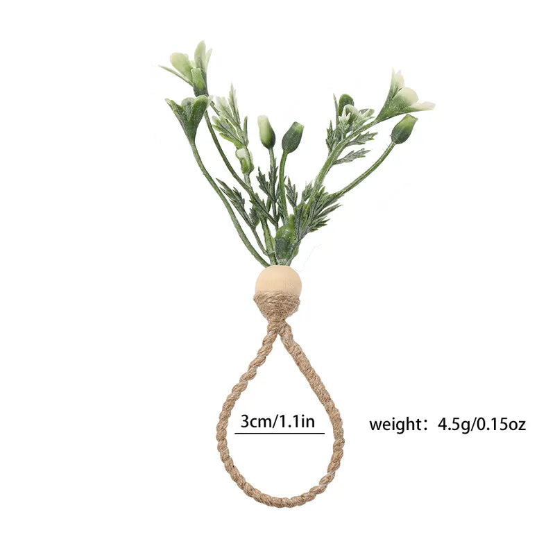 Elegant Pastoral Flower Wood Napkin ring 1 Piece