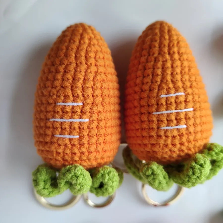 1 Piece Simple Style Fruit yarn Bag Pendant Keychain