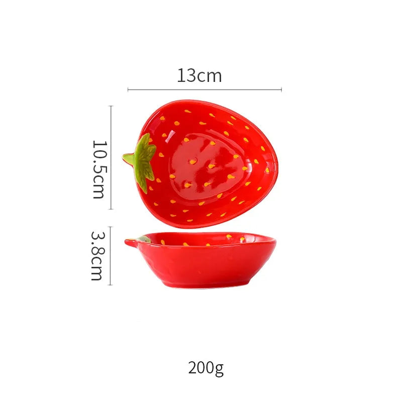 Casual Elegant Cute Strawberry ceramics Tableware 1 Piece