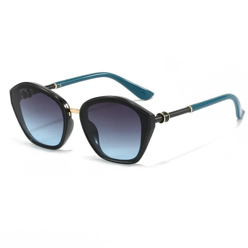 Casual Simple Style Streetwear Solid Color Pc Polygon Full Frame Women's Sunglasses