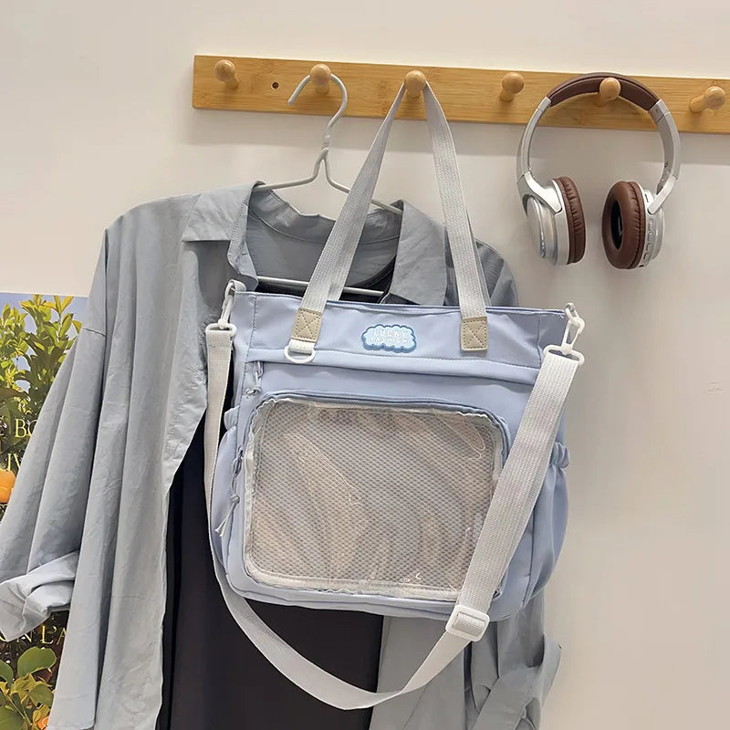 New Summer Student Handbag New Two-Dimensional Transparent Pain Bag High-End Commuter Tote Small Square Bag