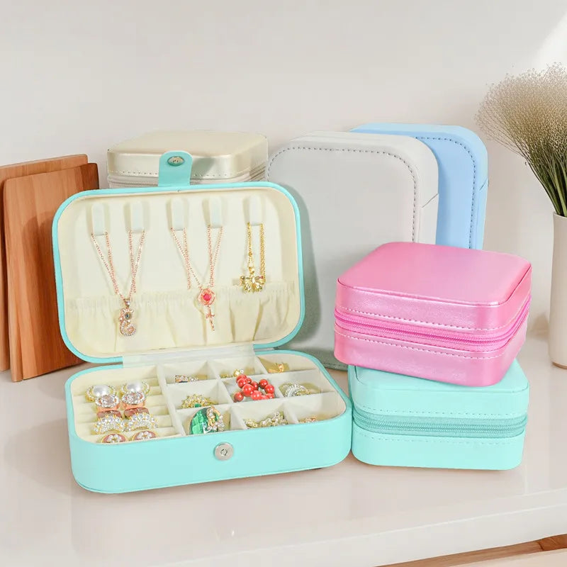 1 Piece Pu Leather Elegant Simple Style Daily Date Solid Color Jewelry Boxes
