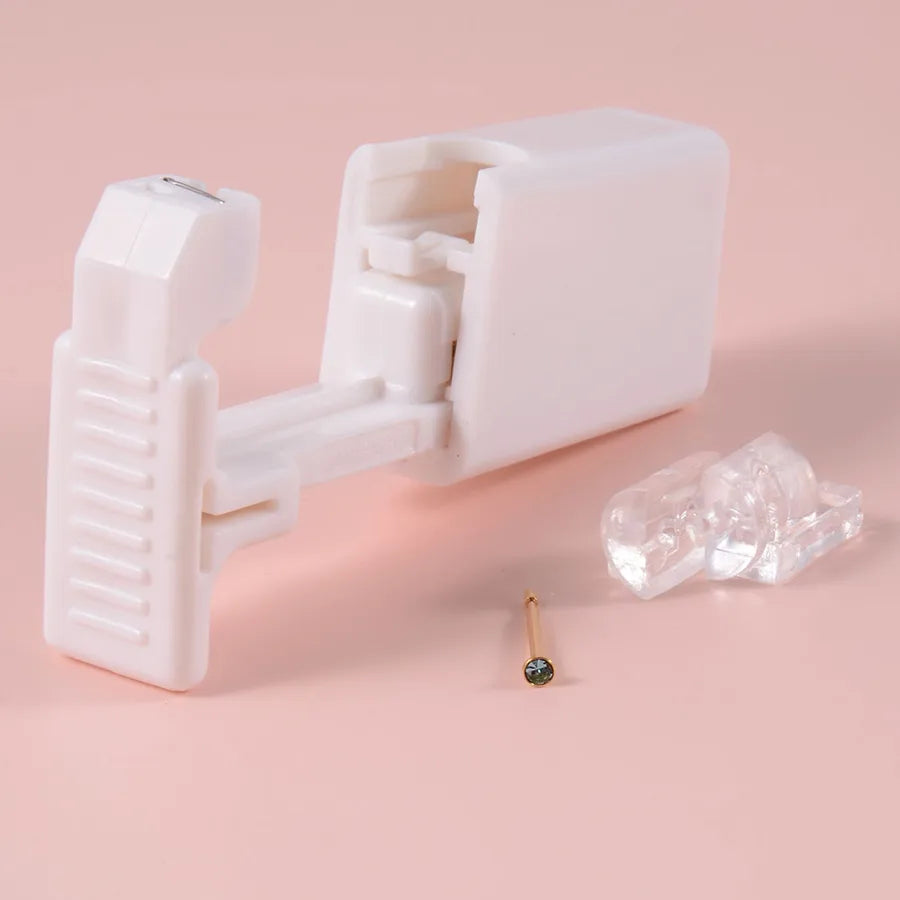 Disposable Low Beating Nose Stud Tool Nose Stud Staple Gun Built-in 316L Zircon Stainless Steel Earrings Nose Ring Nose Stud Piercing Tool
