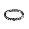 retro geometric solid color titanium steel stoving varnish men's bracelets