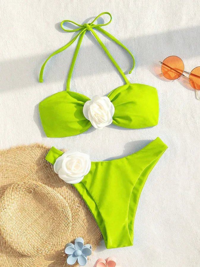 Women's Floral 2 Pieces Set Bikinis Swimwear