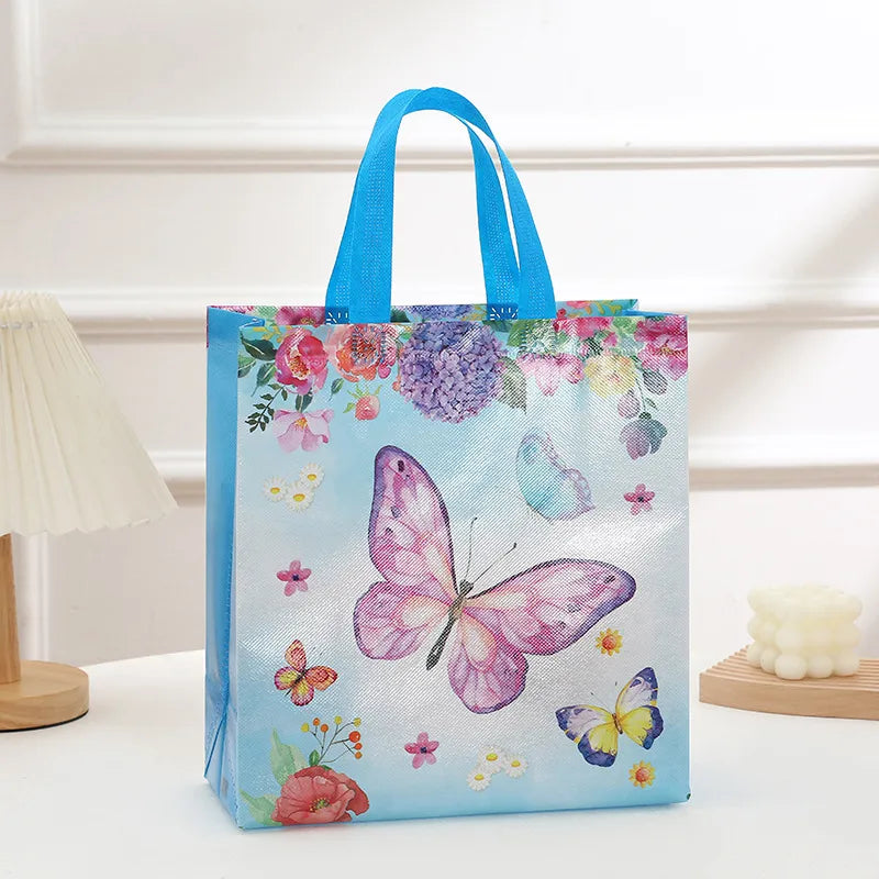 birthday fashion butterfly nonwoven birthday gift bags 1 piece