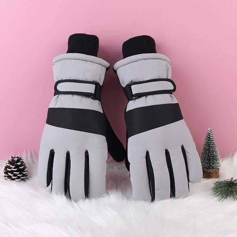 Women's Elegant Simple Style Solid Color Warm Gloves