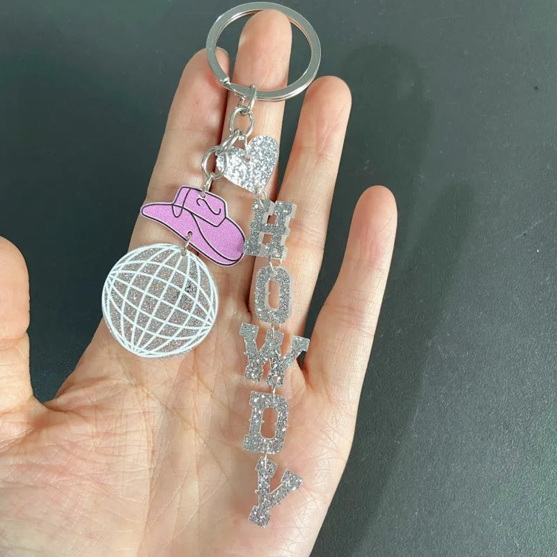 Streetwear Letter Heart Shape Arylic Valentine'S Day Unisex Keychain