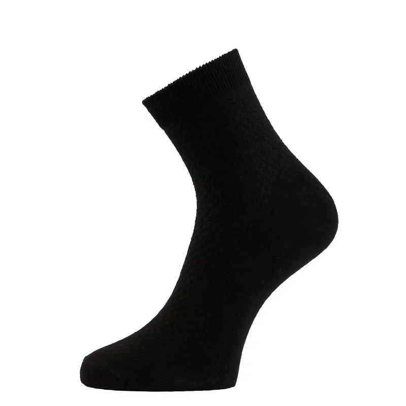 Socks black men's bamboo fiber men's socks socks short tube business casual spring and autumn