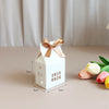 Christmas Gingerbread House Candy Gift Box With Butterfly Knot High End White Kraft Paper Luxury Packaging Box For Presents