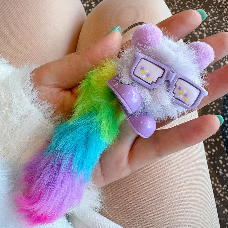 Handmade Cute Plush Keychain Bag Charm Creative Little Person Girl Heart Gift Soft Cotton Cartoon Style Decorations Accessories