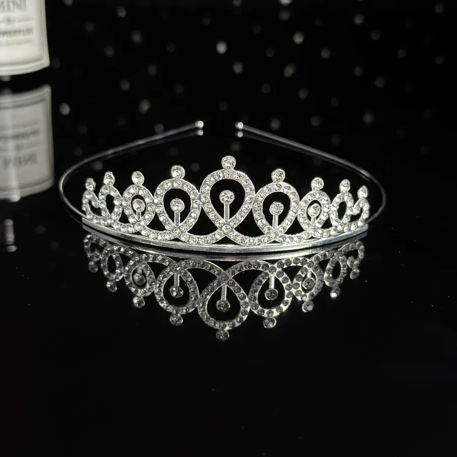 Crown headdress children's headdress alloy rhinestone hair accessories baby crown birthday party hair accessories manufacturers wholesale
