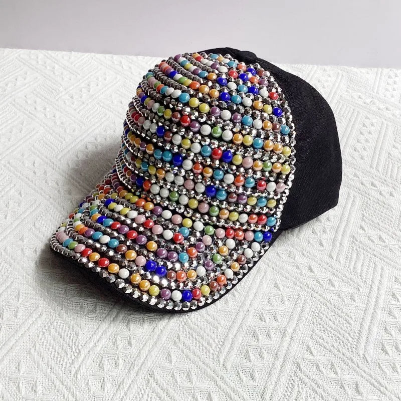 women's elegant classic style color block curved eaves baseball cap