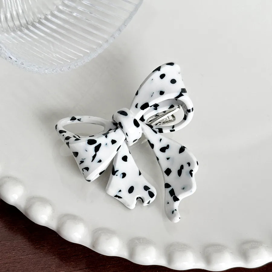 Sweet Versatile 3D Butterfly Knot Hair Clip High Ponytail Side Duckbill Clip Acetate Hair Accessories For Women Simple Style
