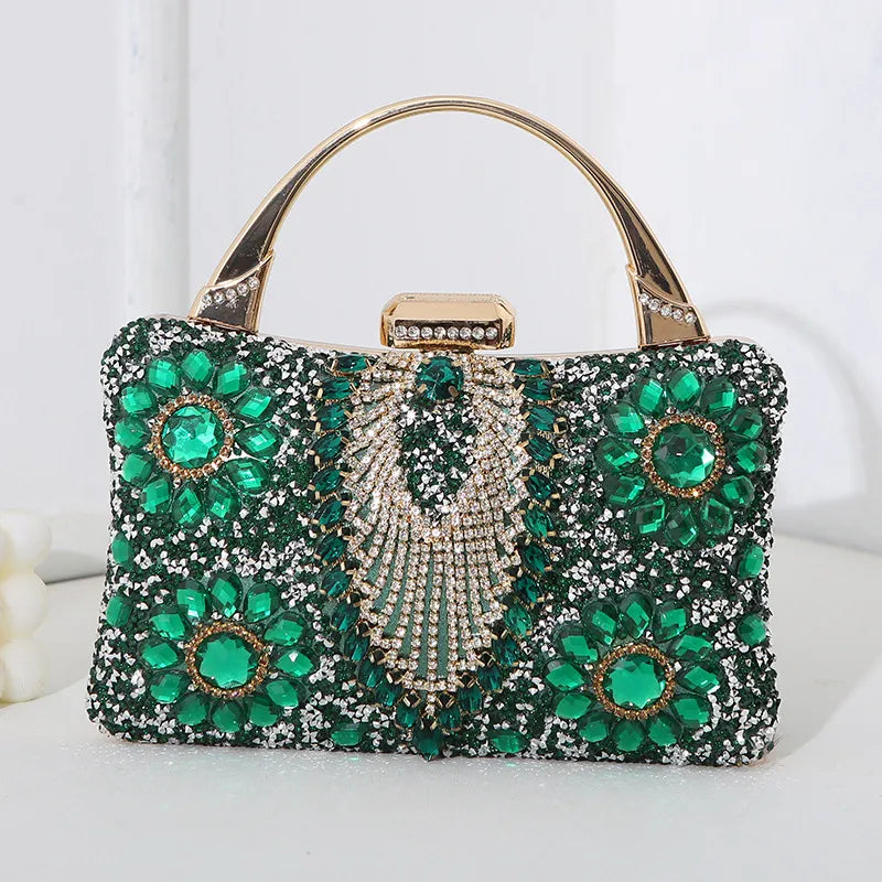 silver black red pu leather flower pillow shape evening bags