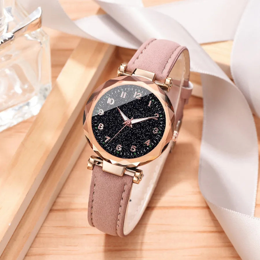 casual round buckle quartz women's watches