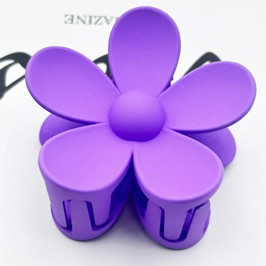 Frosted Flower Hair Clip Back Head Updo Hair Clip Barrettes Ponytail Bun High-Grade Sense Barrettes Shark Clip Wholesale