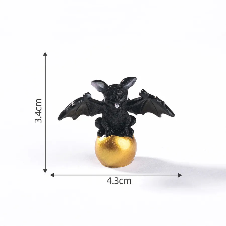 New Halloween Skeleton Bat Doll Diy Decorative Accessories Miniature Landscape Small Ornaments Resin Crafts Cartoon Style
