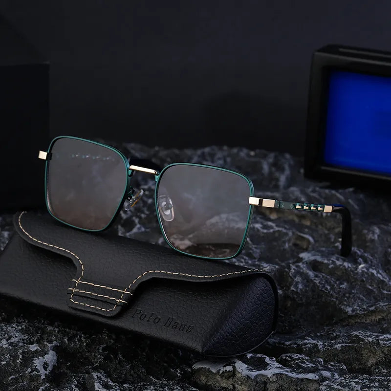 Retro Vacation Classic Style Square Pc Square Full Frame Men's Sunglasses