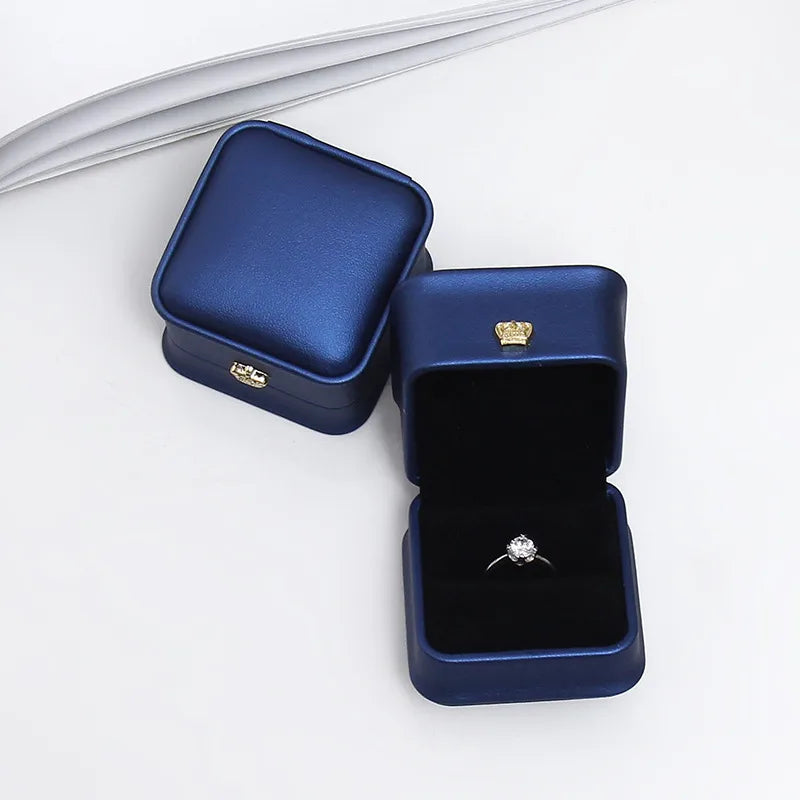 Elegant Simple Style Solid Color Pu Leather Jewelry Boxes 1 Piece