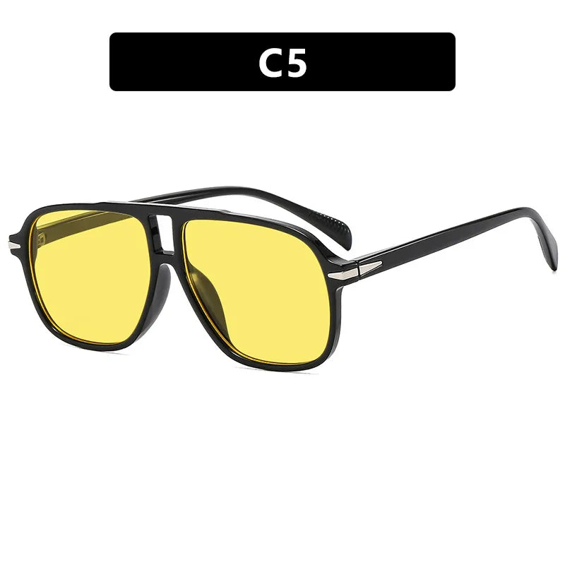 Retro Streetwear Geometric Pc Square Full Frame Glasses