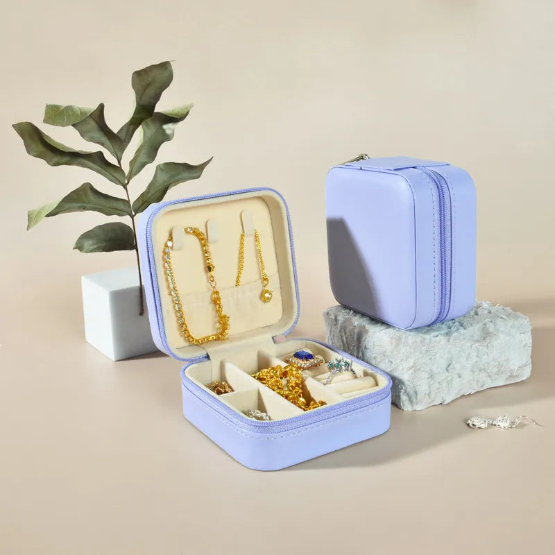 1 Piece Pu Leather Elegant Simple Style Daily Date Solid Color Jewelry Boxes