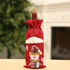Christmas wine bottle cover wine bag linen Christmas new Champagne wine bottle cover red wine bottle bag dining table dress products