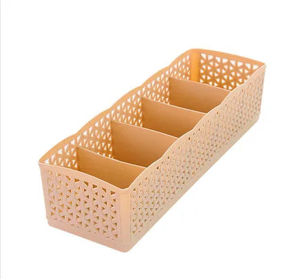 plastic five-compartment panties socks storage box