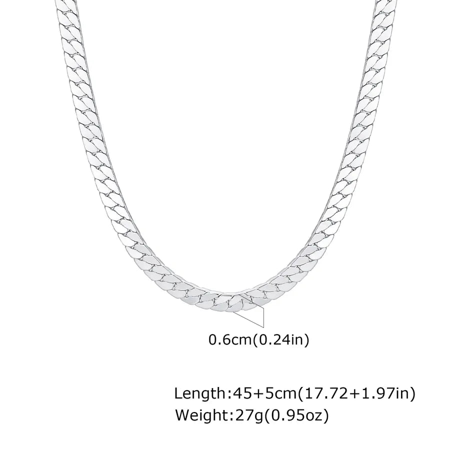 Classic Style Geometric 201 Stainless Steel Men's Necklace Men Chain Necklaces
