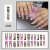 halloween cute retro french style cartoon spider web abs nail patches 1 set