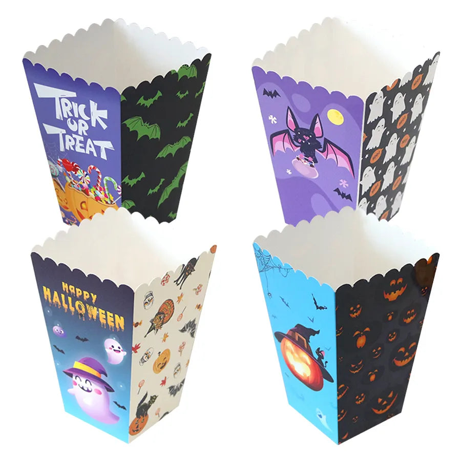 Halloween Cartoon Style Pumpkin Bat Ghost Party Gift Wrapping Supplies Tableware Party Supplies