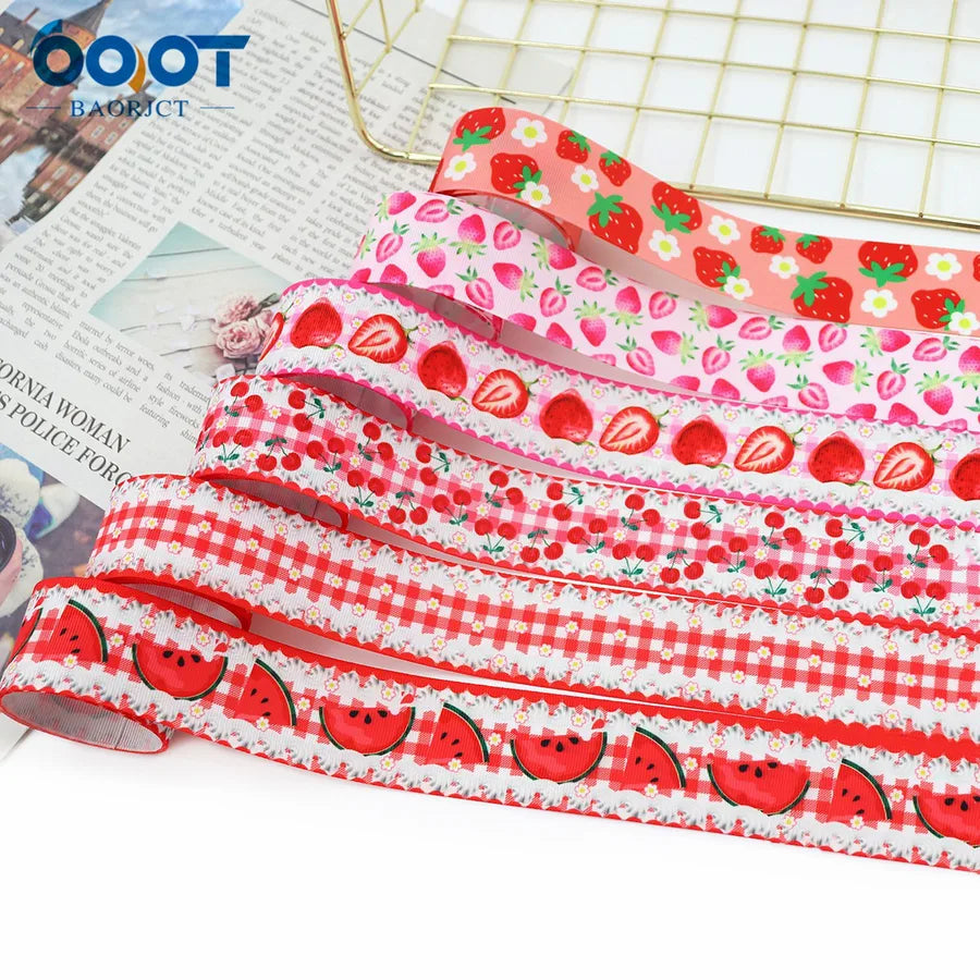 Casual Elegant Simple Style Flower Strawberry Polyester Wedding Banquet Birthday Party Supplies Gift Wrapping Supplies 1 Roll