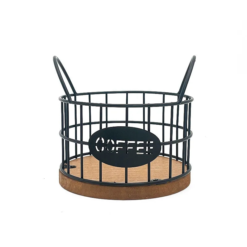 Casual Classical Solid Color Iron Coffee Basket