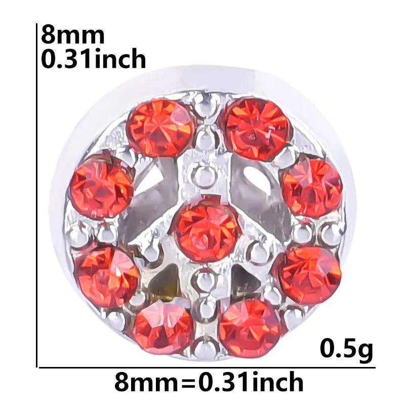 20 PCS/Package Alloy Color Block Pendant