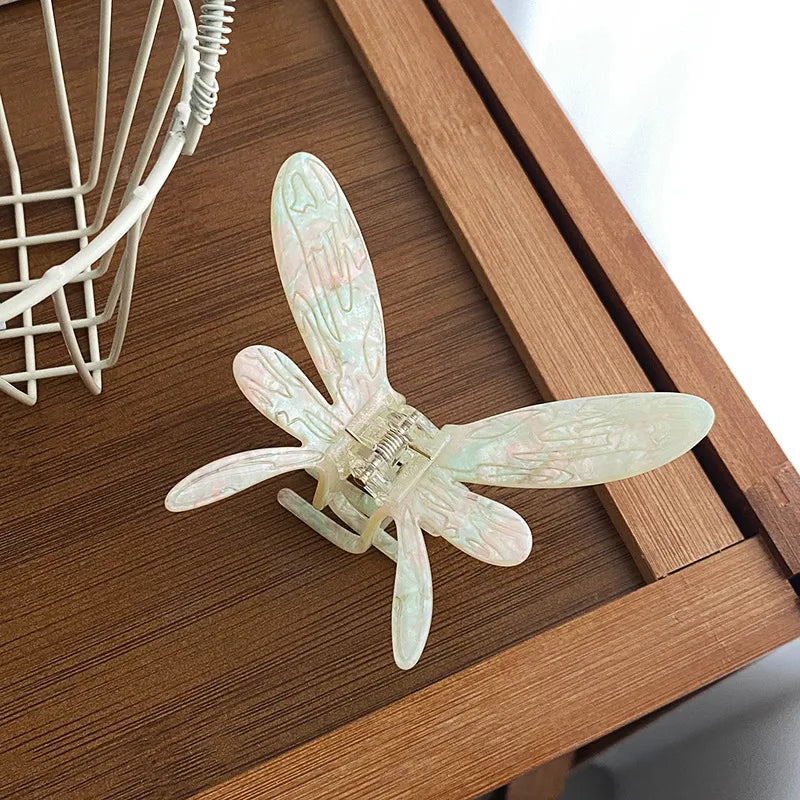 Elegant Butterfly Hair Clip Women's Half Updo Hair Accessories Acetate Board Material Luxury Feel Shark Bite Hair Clip