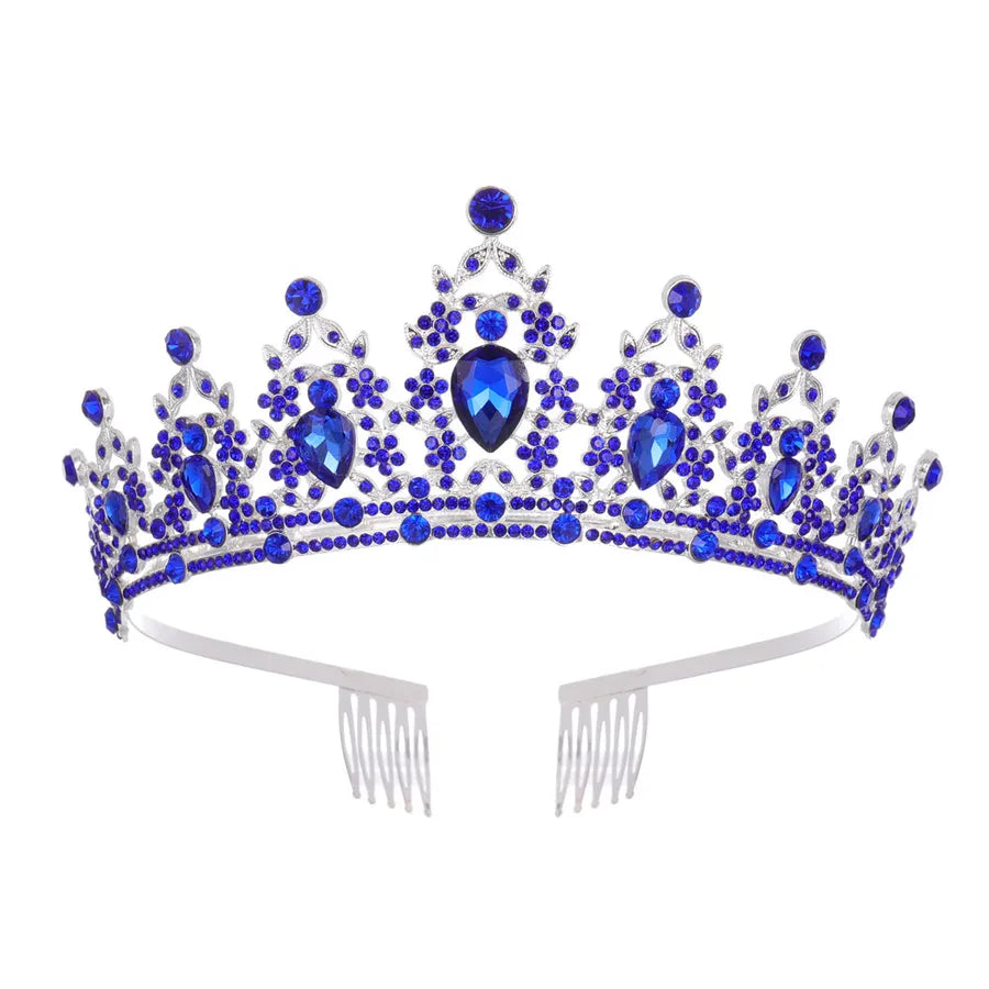 Fashion Women'S Crown Alloy Inlay Rhinestones Crown