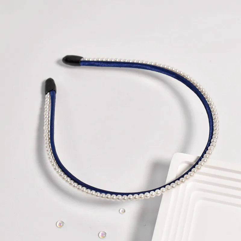 Princess Women's Solid Color Imitation Pearl Hair Band