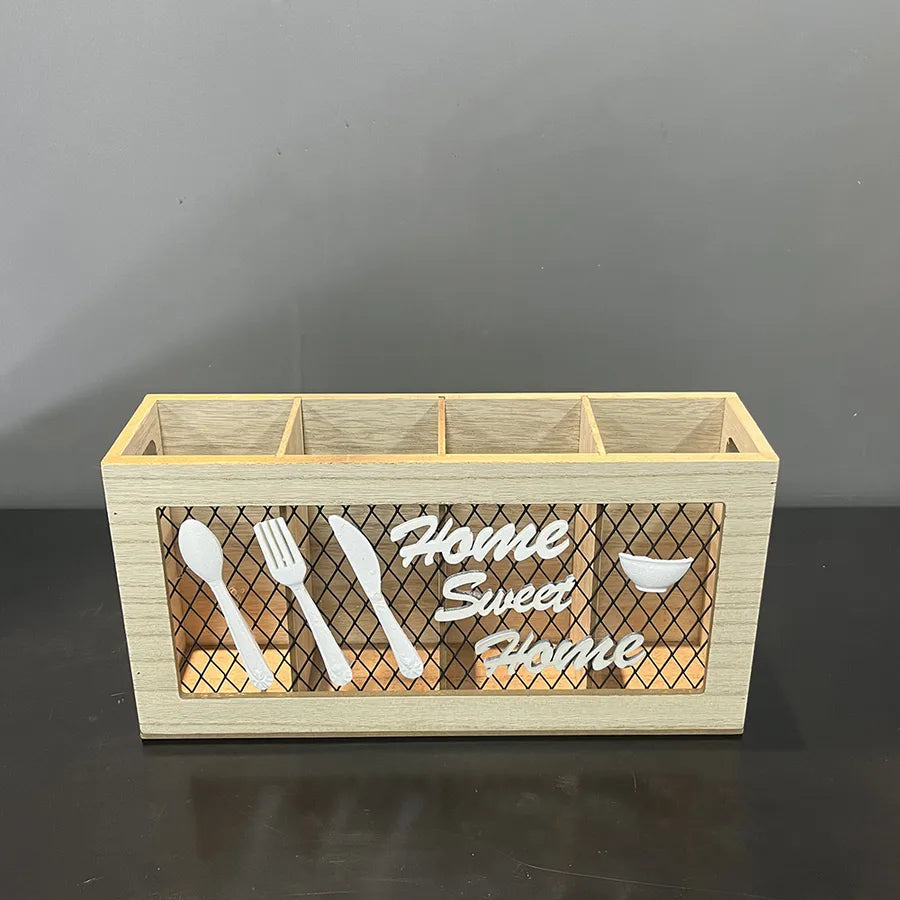 Simple Style Letter Wood Storage Box