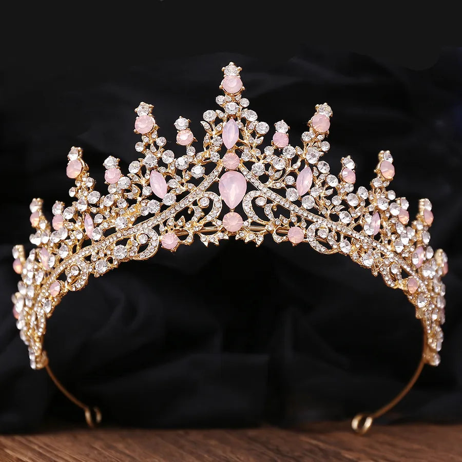 fashion crown alloy hollow out inlay rhinestones crown 1 piece