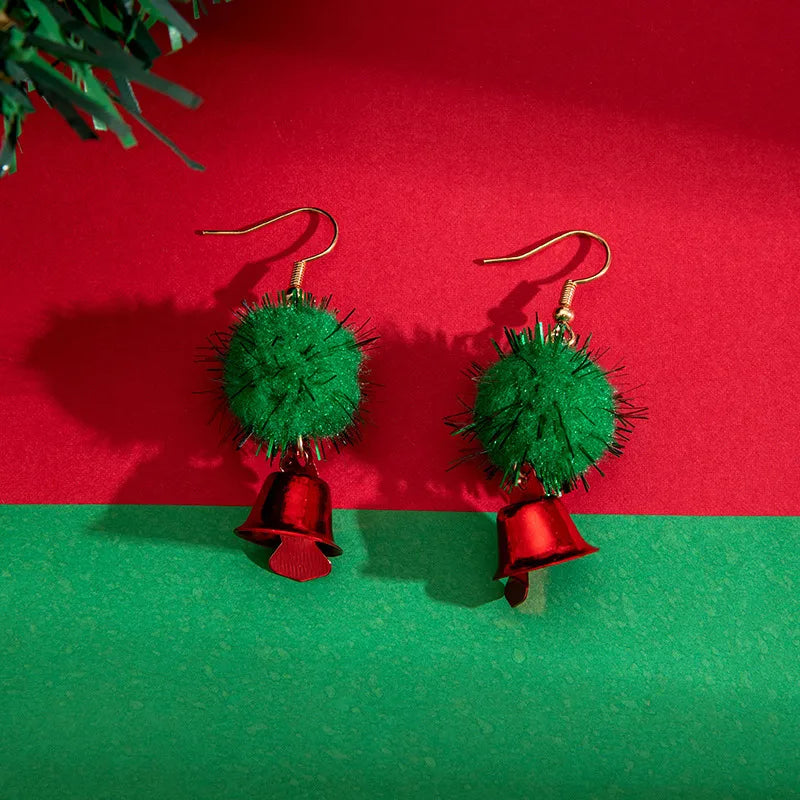Cute Butterfly Knot Christmas Series Earrings Women's Fashion Alloy Jewelry Christmas Style Elegant Dangle Studs