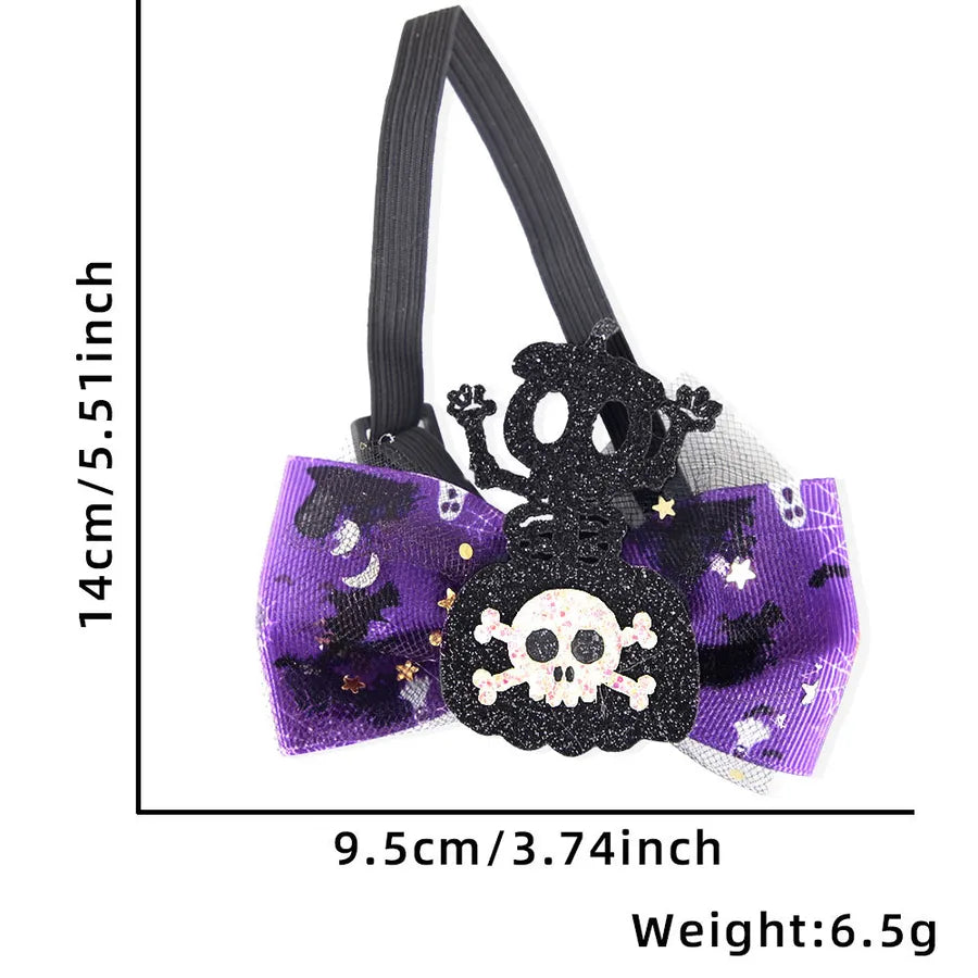 Halloween Cute ghost Skull Elastic string Felt cloth Party Festival Pet tie