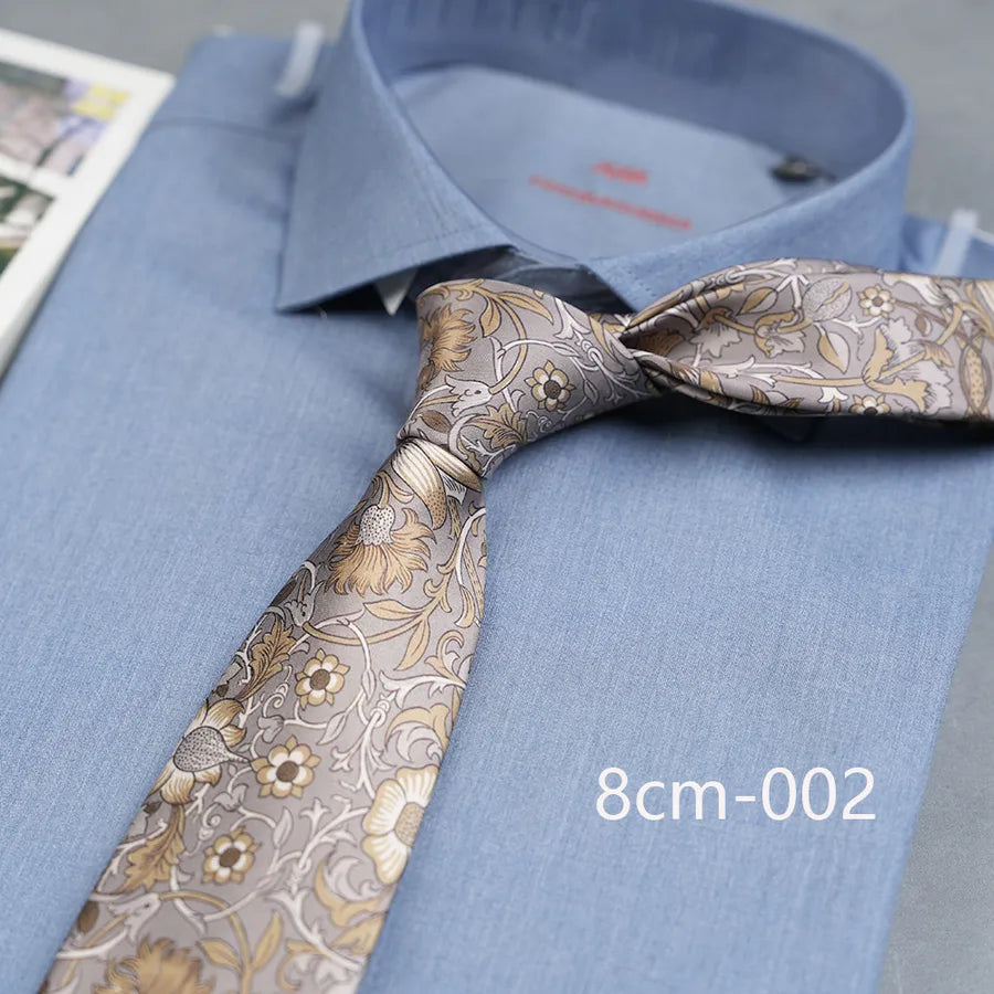 Casual Ditsy Floral Plant Polyester Yarn Men's Tie