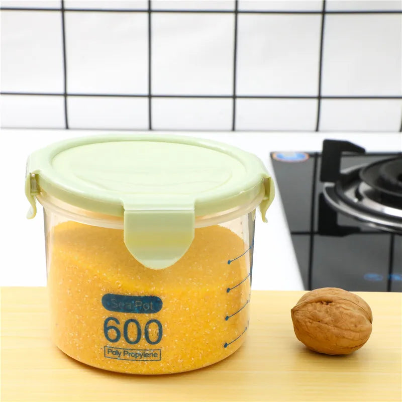 Kitchen Moisture-proof Transparent Sealed Jar Grain Dried Fruit Storage Plastic Jar Snack Storage Jar