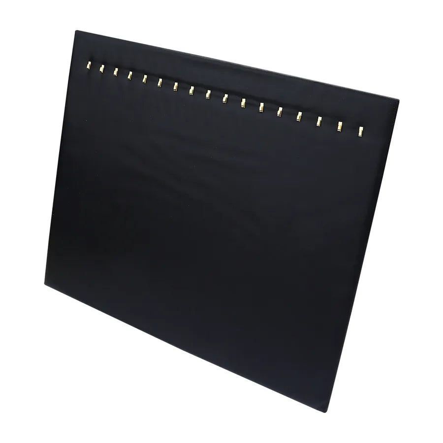 New PU Leather Jewelry Display Board Black Hook Necklace Earring Ring Stand Stall Display Props Simple Style Handwoven Square